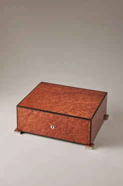 Amboyna burl Medium cigar humidor box
