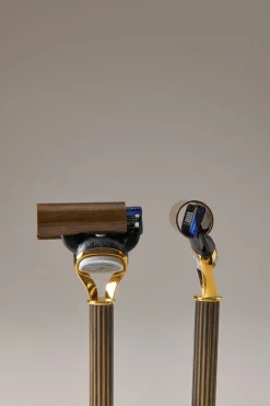 Antique brass Travelling shaving set