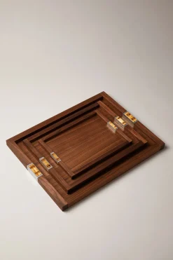 Bamboo root Art Déco tray