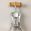Bamboo root Chrome double lever corkscrew