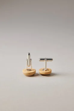 Bamboo root Cuff-links