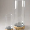 Bamboo root Flower vase/candle holder