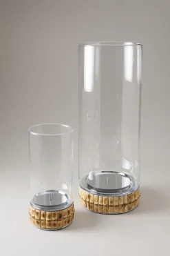 Bamboo root Flower vase/candle holder
