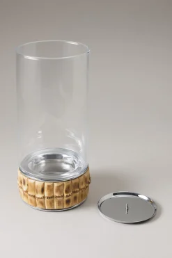 Bamboo root Flower vase/candle holder