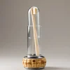 Bamboo root Individual toothbrush holder