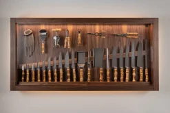 Bamboo root Large cabinet wall-mounted knives set