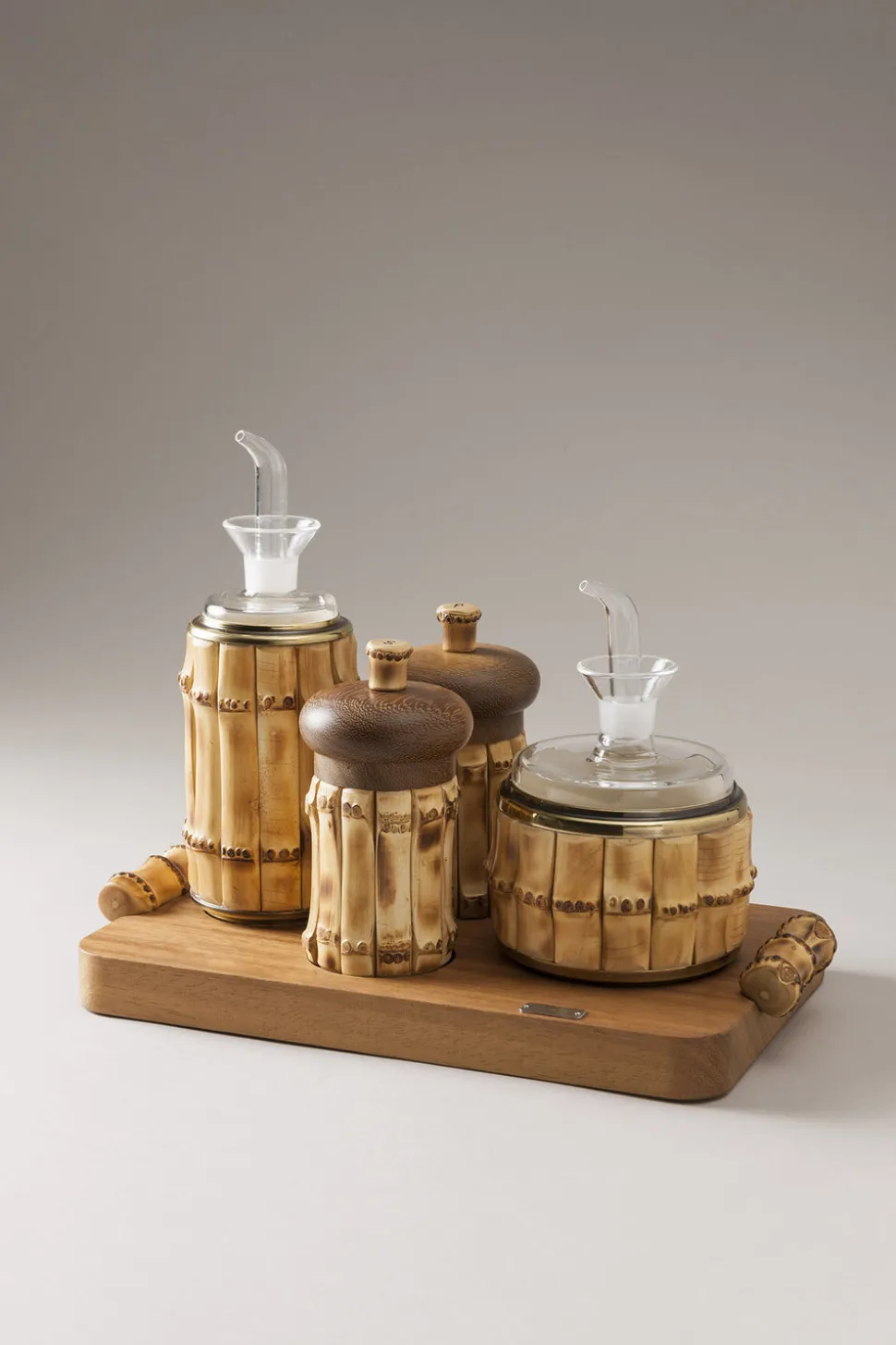 Bamboo root Large pourer set