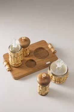 Bamboo root Large pourer set