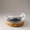 Bamboo root Large salad bowl