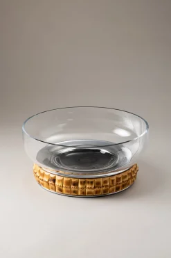Bamboo root Large salad bowl