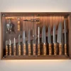 Bamboo root Medium cabinet wall-mounted knives set