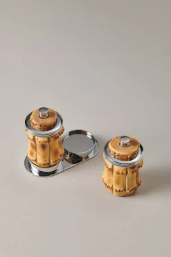 Bamboo root Mini salt and pepper mill