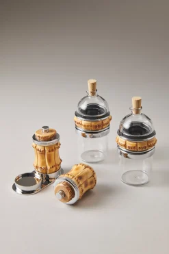 Bamboo root Mini salt and pepper mill