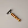 Bamboo root OId style safety razor
