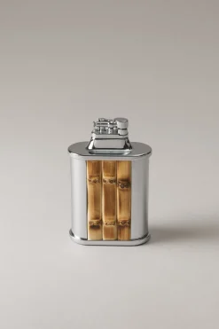 Bamboo root Oval shaped flint desk lighter