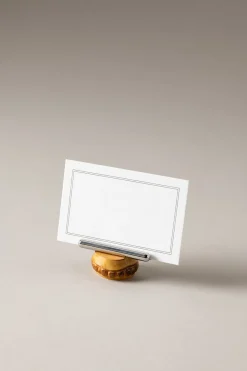 Bamboo root Place card holder