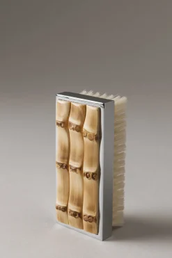 Bamboo root Rectangular nail brush