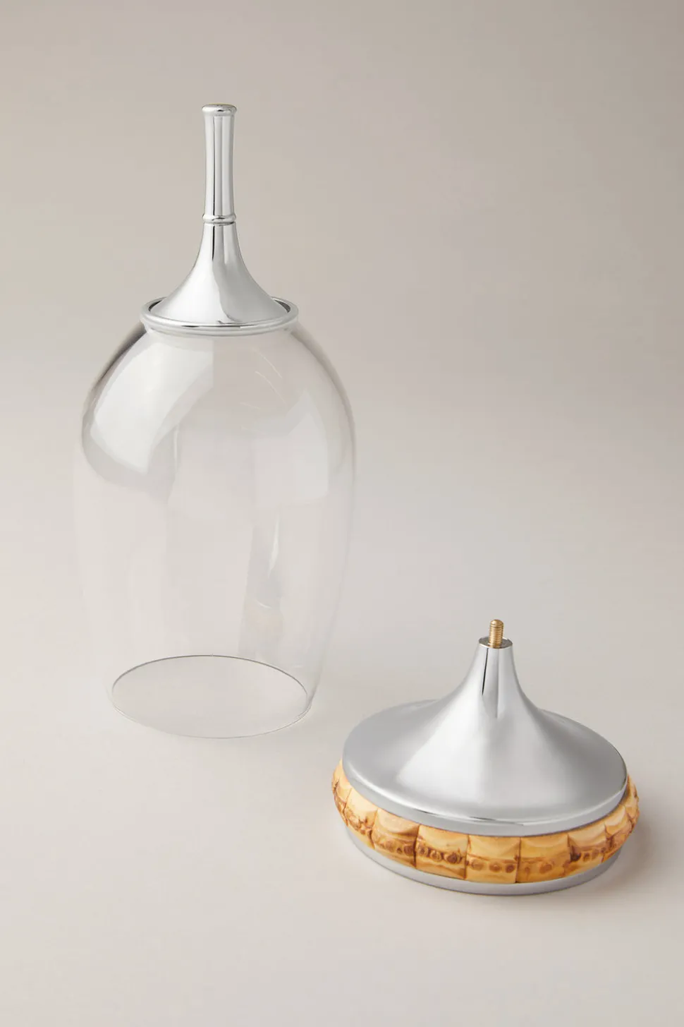 Bamboo root Red wine glass