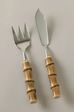 Bamboo root Serving fish set