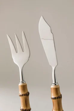Bamboo root Serving fish set