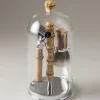 Bamboo root Shaving set with glass dome