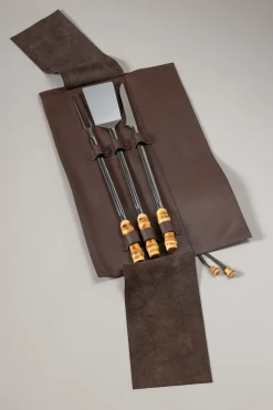 Bamboo root Small BBQ set