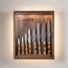 Bamboo root Small cabinet wall-mounted knives set