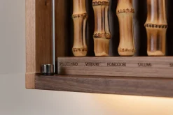 Bamboo root Small cabinet wall-mounted knives set
