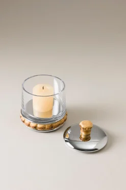 Bamboo root Small candle holder