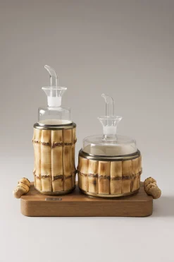 Bamboo root Small pourer set