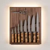 Bamboo root Small wall-mounted knives set