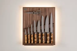 Bamboo root Small wall-mounted knives set