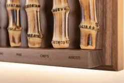 Bamboo root Small wall-mounted knives set
