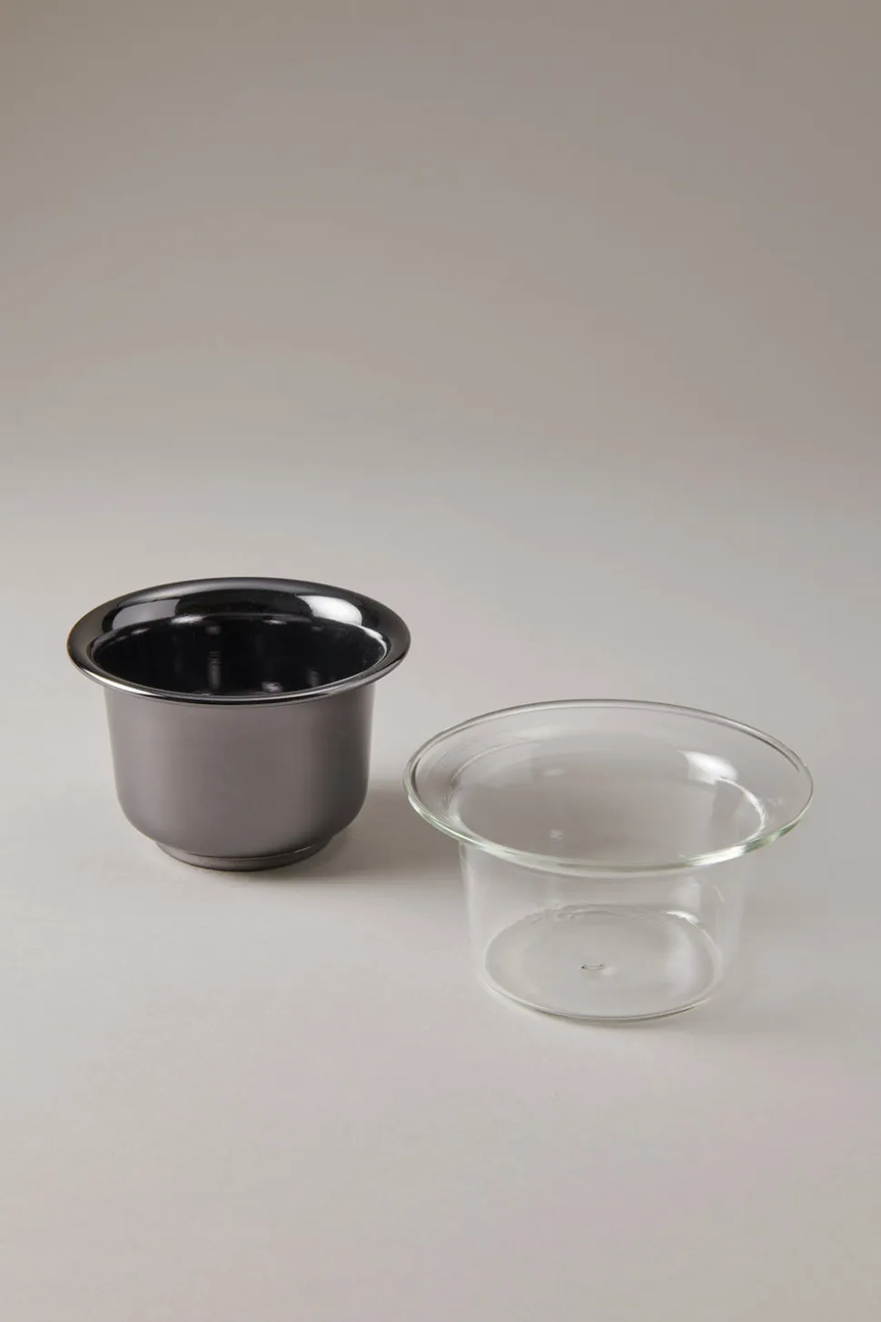 Black nikel Shaving mug