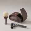 Black nikel Travelling shaving set