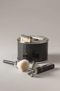 Carbon fiber Cylindrical cigar set with V cutter