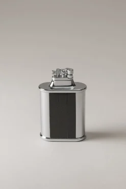 Carbon fiber Oval shaped flint desk lighter