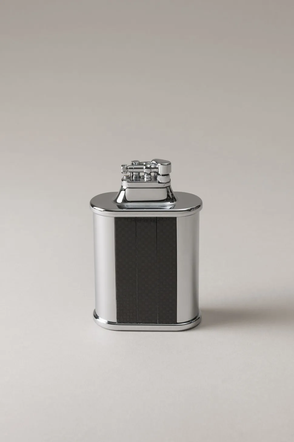 Carbon fiber Oval shaped flint desk lighter