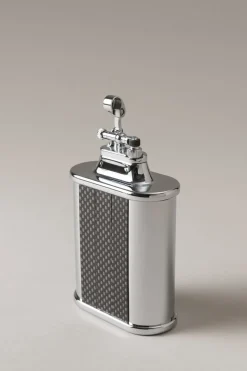 Carbon fiber Oval shaped flint desk lighter