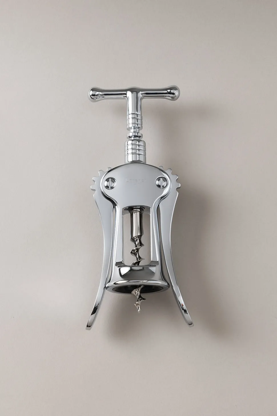 Chrome plated brass Chromed brass double lever corkscrew
