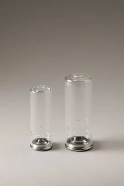 Chrome plated brass Cylindrical brush holder