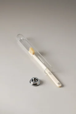 Chrome plated brass Cylindrical toothbrush holder