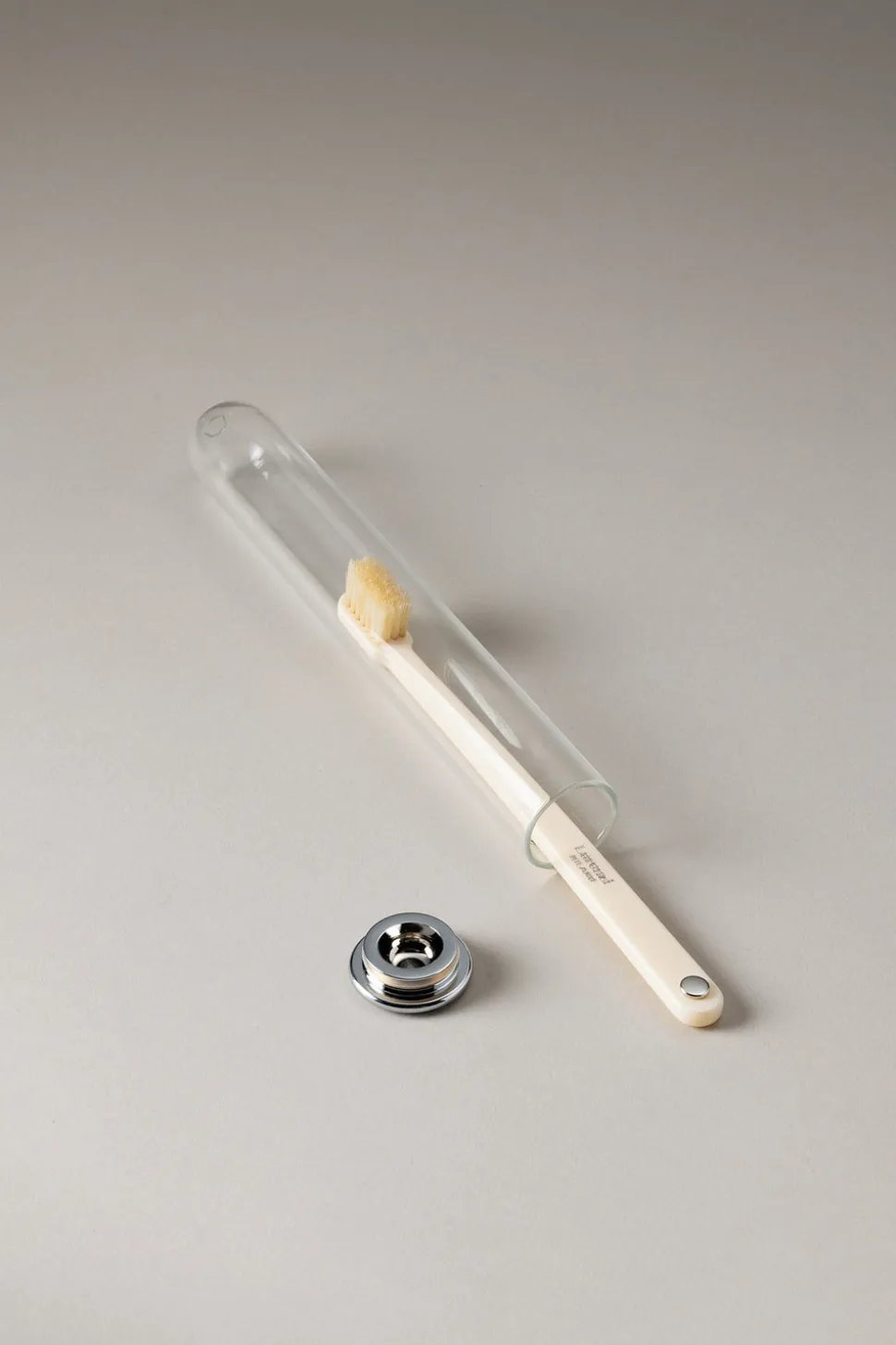 Chrome plated brass Cylindrical toothbrush holder
