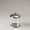 Chrome plated brass Glass toilet ear picks jar