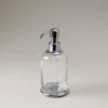 Chrome plated brass Glass soap dispenser