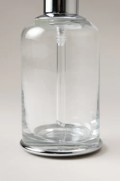Chrome plated brass Glass soap dispenser