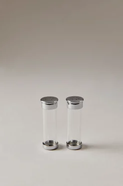Chrome plated brass Salt and pepper sprinkle set
