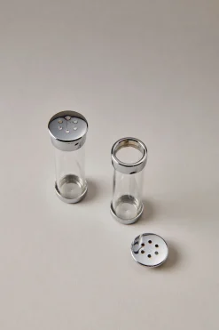 Chrome plated brass Salt and pepper sprinkle set