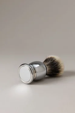 Chrome plated brass Shaving brush Chromed brass