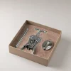 Chrome plated brass Small wine set